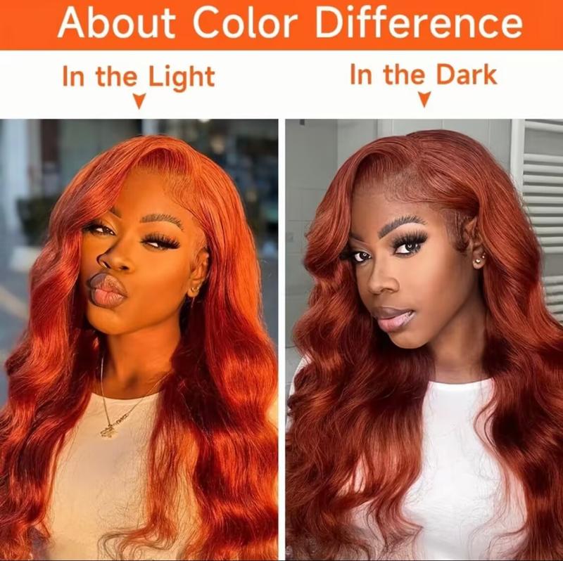 Bling Hair 13x4 Reddish Brown(Ginger) Body Wave Lace Frontal Human Hair Wig Pre Plucked #33 13x6 Lace Frontal Wigs Colored Brazilian Human Hair Wigs