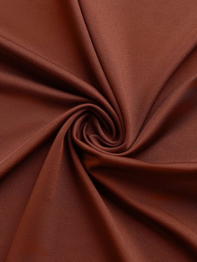 Women's Elegant Fall Winter Plus Size Dress, Stand Collar Ruched Bodycon, Long Sleeve Plain Design, Fashionable Commuter Wear