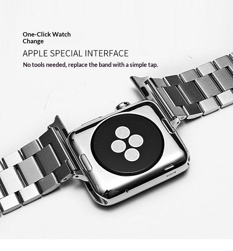 Premium Metal Apple Watch Strap, Luxury Fashion Replacement Band Compatible with Apple Watch Series, High-End Smart Watch Accessory