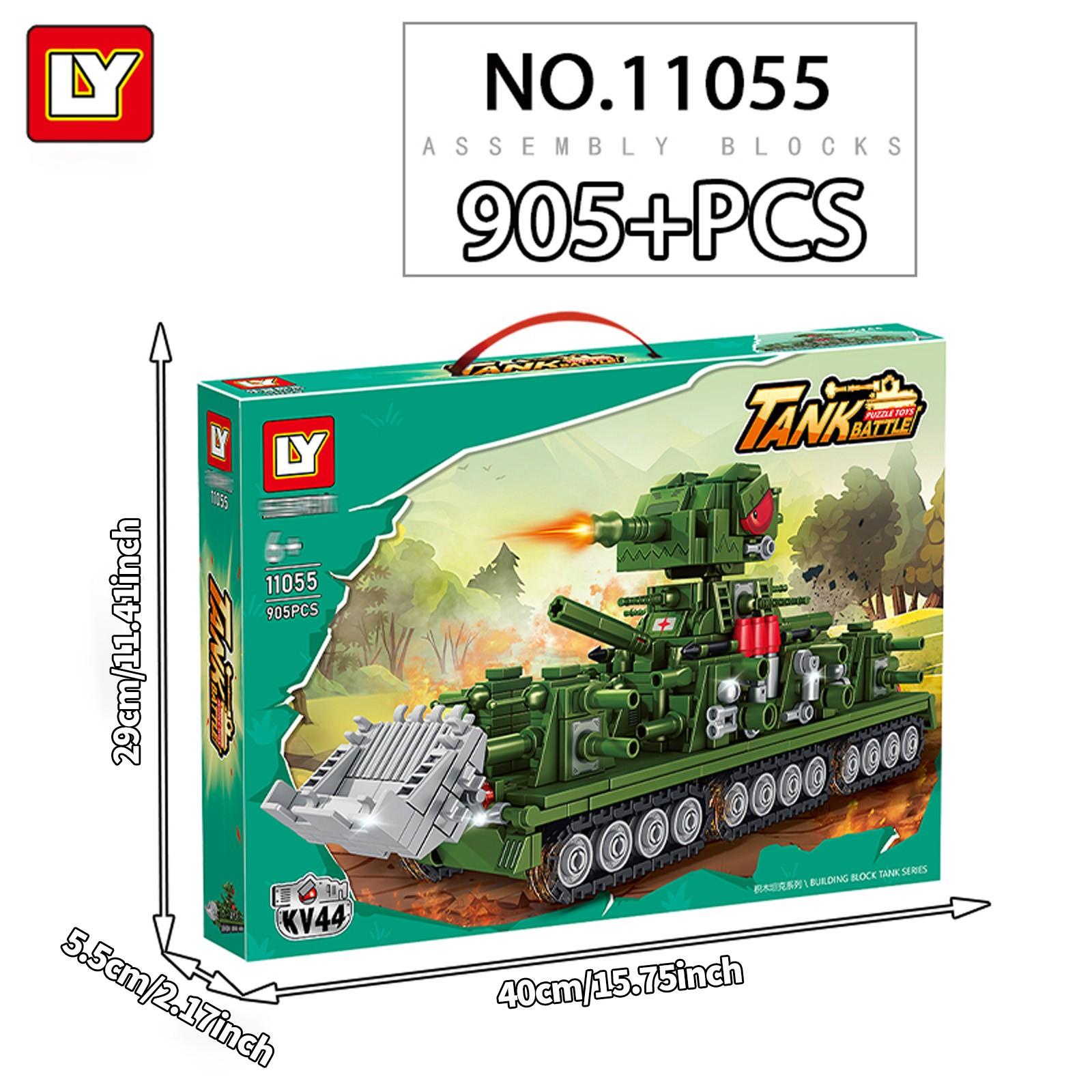 Tank Model Building Toy, Military Vehicle Building Set, Movable Block Model, Home Decor & Party Decoration, Perfect Gift for Boys & Military Enthusiasts