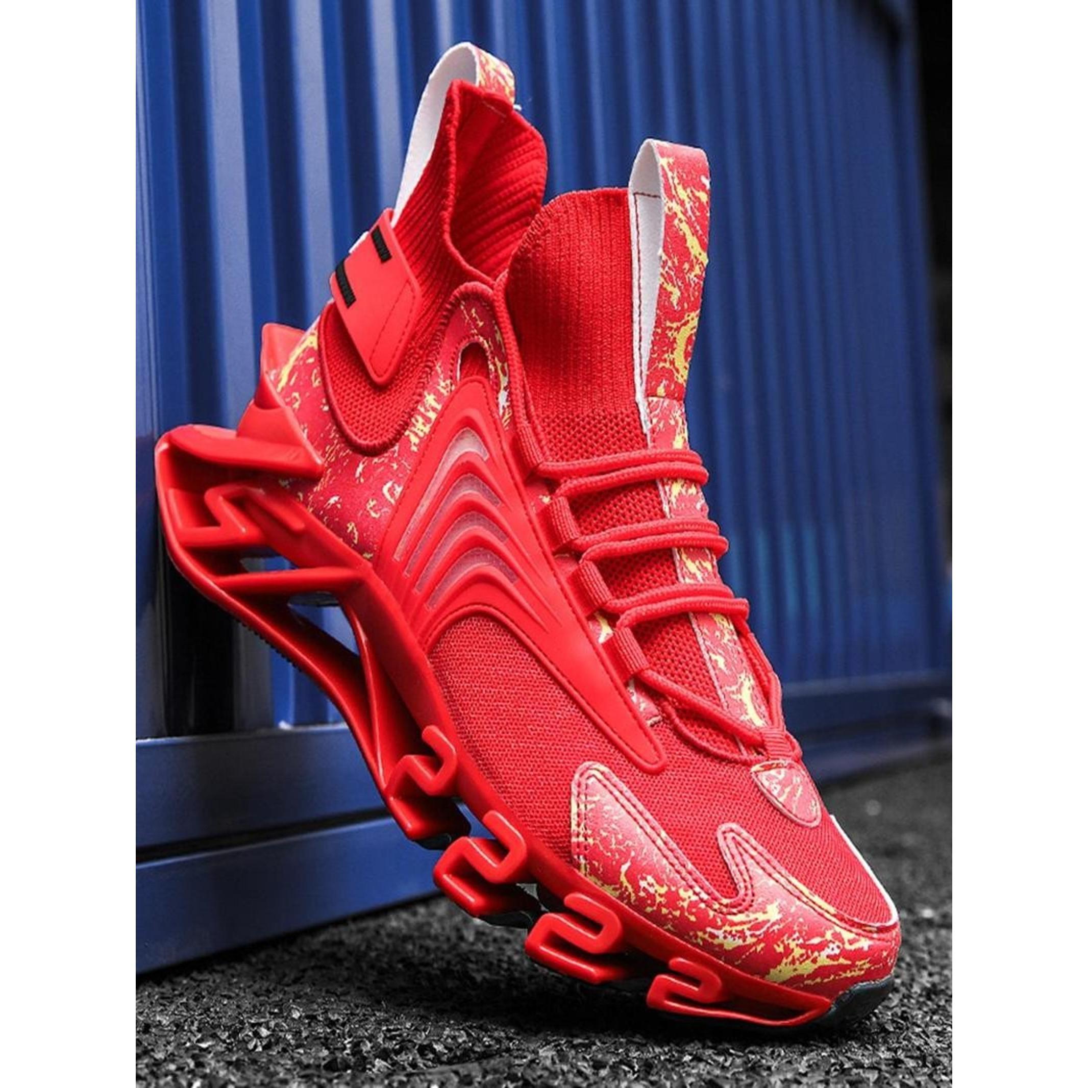 Men's Fashionable Lace Up Front Mesh Trainer Shoes,  Workout Sneakers, Casual Sports Shoes, Breathable Comfortable Sports Running Shoes, Male All-match Round Toe Designer Athletic Shoes for Daily Wear