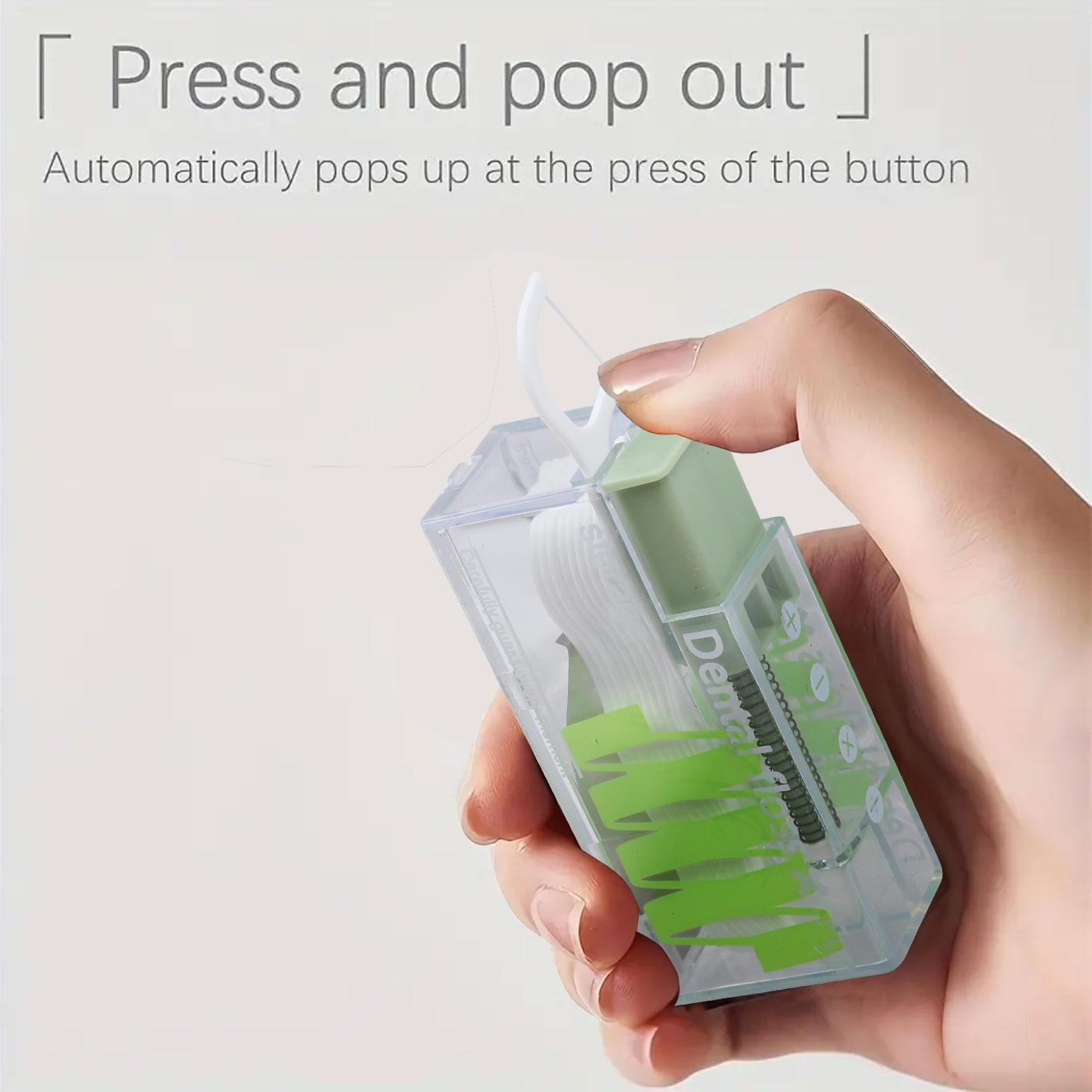 Portable Dental Floss Dispenser, Stylish Lighter Design, Automatic Toothpick Holder, Ideal for Home and Travel Use