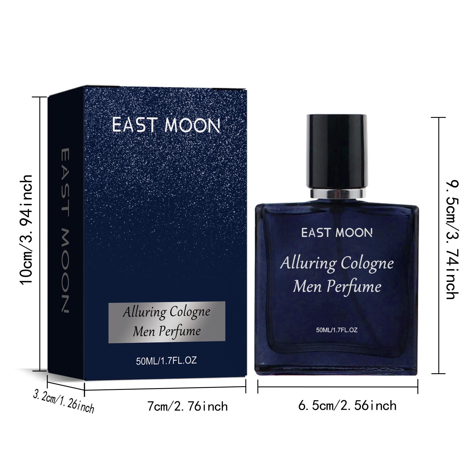 East Moon Men's Cologne - Fresh Natural Elegant Long-Lasting Fragrance for Gentlemen, Ideal for Dating Atmosphere