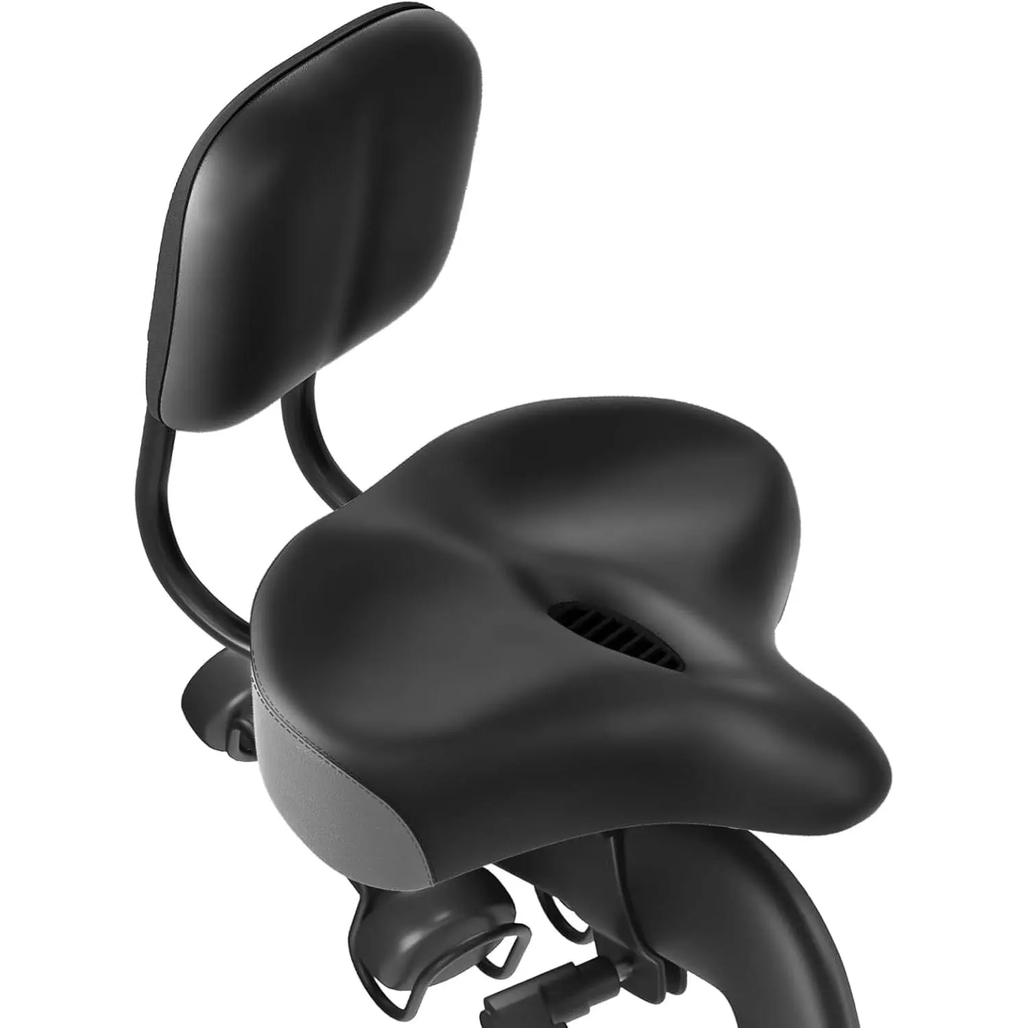 Seat with Backrest, 12"×12" Wide Padded  Saddle | Adjustable, Fits 7/8"(22.2mm) Seat Posts, Memory , Shock-Absorbing,  PU, for Bicycles/Tricycles/Exercise Bikes