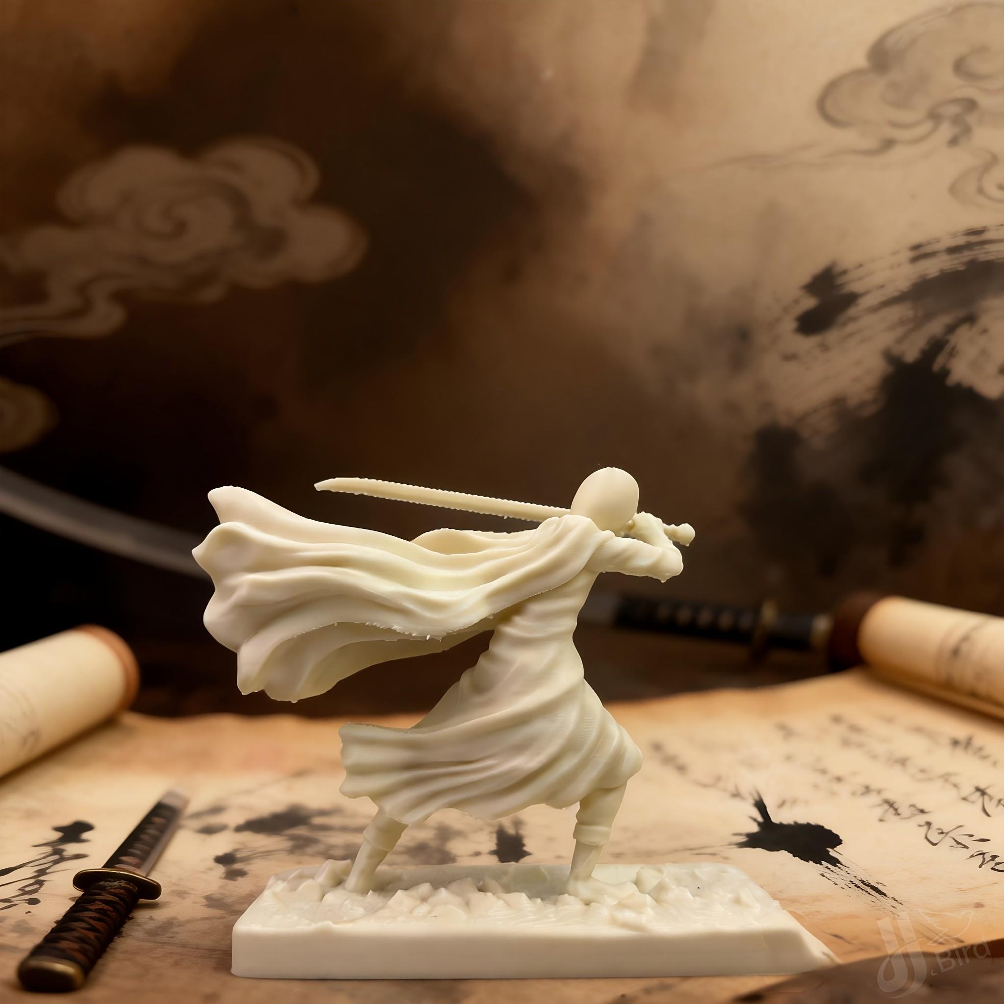 Abstract Wind Sword Knight Figurine, Collectible Hand Model, Home Bookshelf Desktop Decoration, Creative Art Display, Must-Have for Collectors