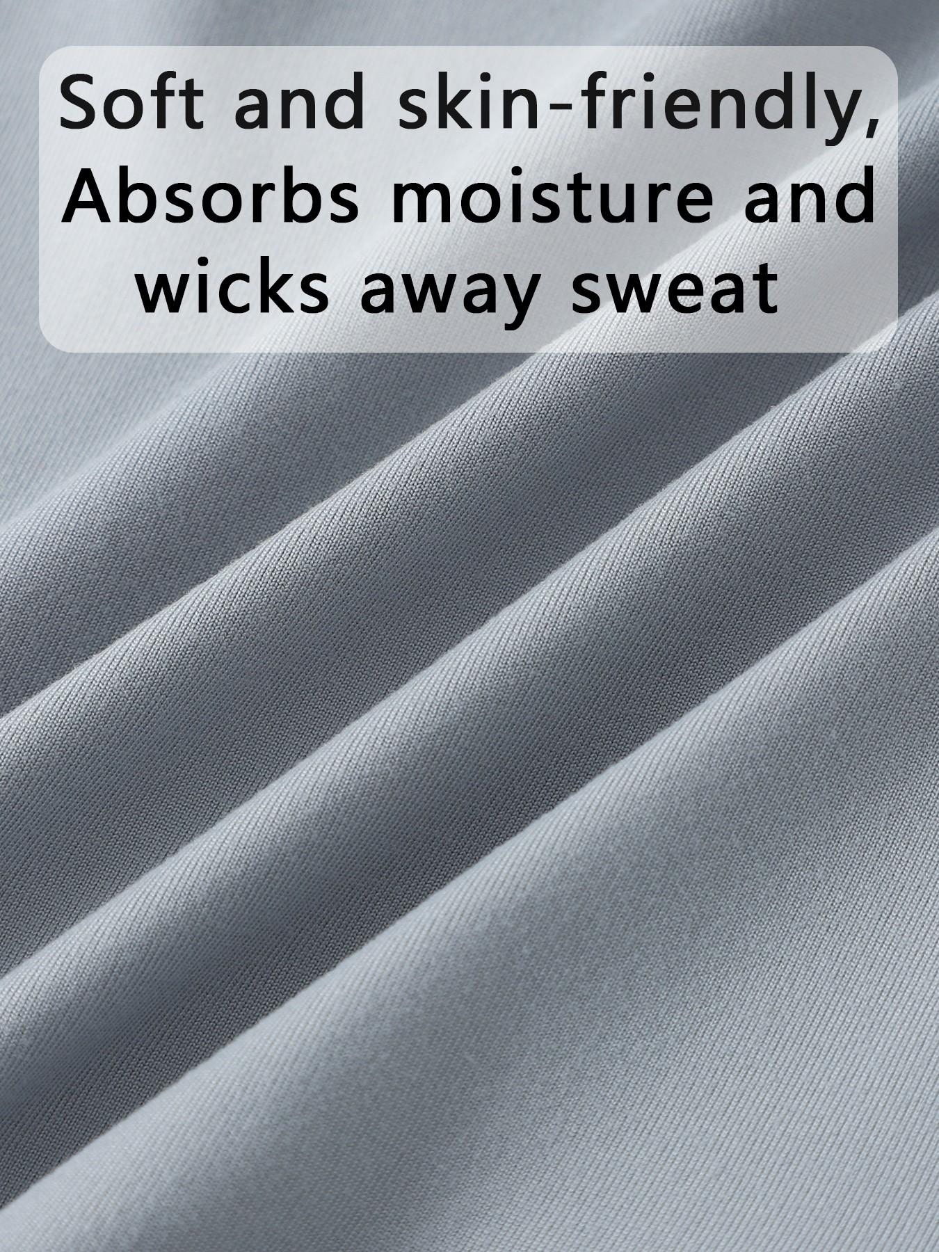 Light gray men's boxer briefs, solid color, soft and breathable, minimalist style men's underwear