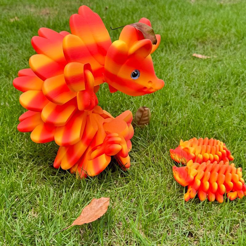3D Printed Hedgehog Figurine Set, 3-Piece Design, Ideal for Collectors & Decorations, Vibrant Colors, Perfect Gift for Animal Lovers