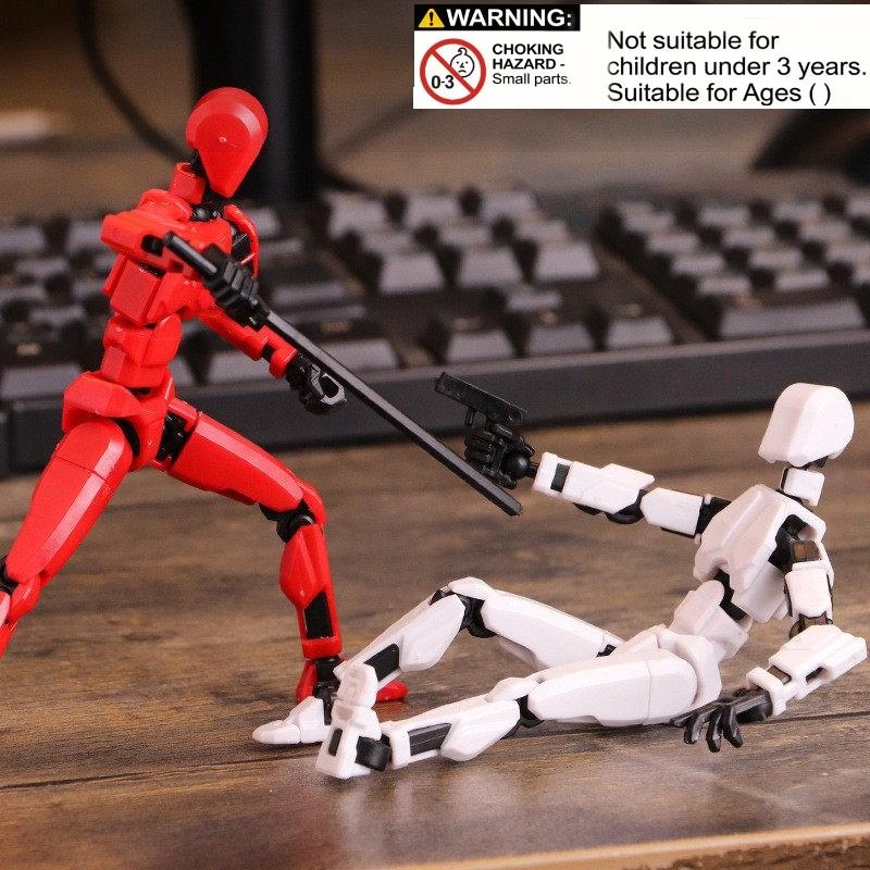 3D Printed Robot Model, Fully Assembled, Multiple Joints, Activity Joint Design, Action Figure, Perfect Desktop Decoration Gift, Easter & Halloween Gifts