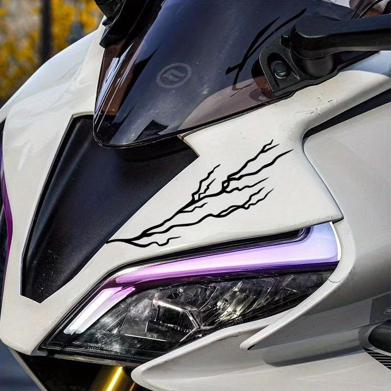 Creative Lightning Pattern Car Sticker, Reflective Laser Sticker, Waterproof Durable Decorative Self-adhesive Sticker for Motorcycle Body