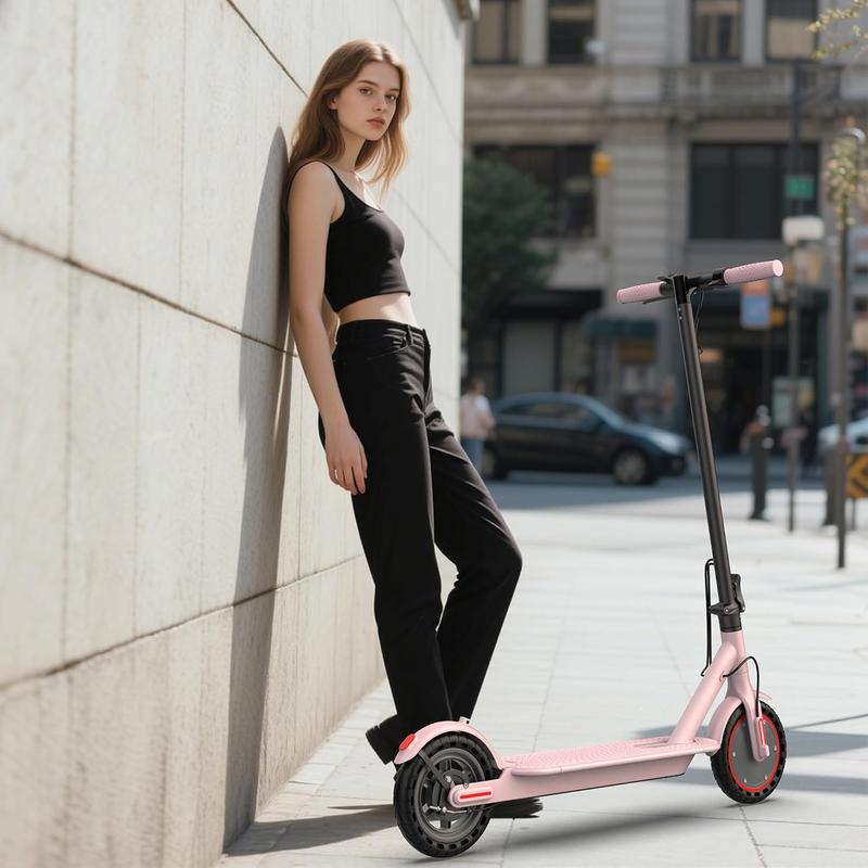 Electric Scooter,8.5" Tires,350W Motor,Up to 19MPH Max Speed,Portable Electric Scooter with Light, Suitable for Female Girls,Halloween Gifts