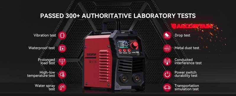 ARCCAPTAIN ARC160 110V/220V Stick Welder, [Large LED Display] 160Amp ARC Welding Machine with Synergic Control, IGBT Inverter Portable MMA Welder Machine with Lift Tig Hot Start, Arc force and Anti-Stick