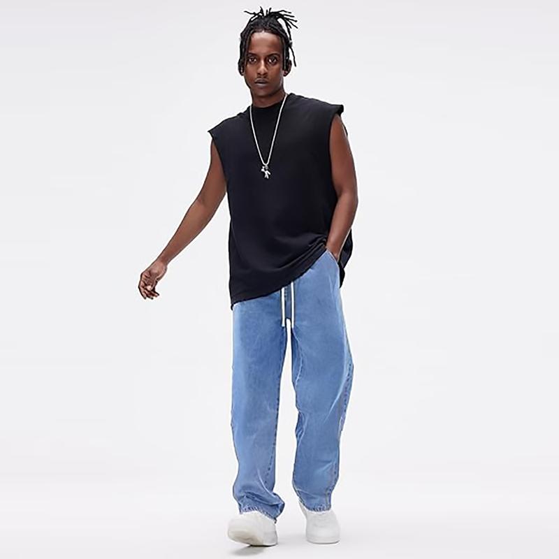 Men's Straight Leg Denim Pants Loose Fit Wide Leg Baggy Jeans Hip Hop Streetwear Trousers Men's Straight Leg Denim Pants Loose Fit Wide Leg Baggy Jeans Hip Hop Streetwear Trousers