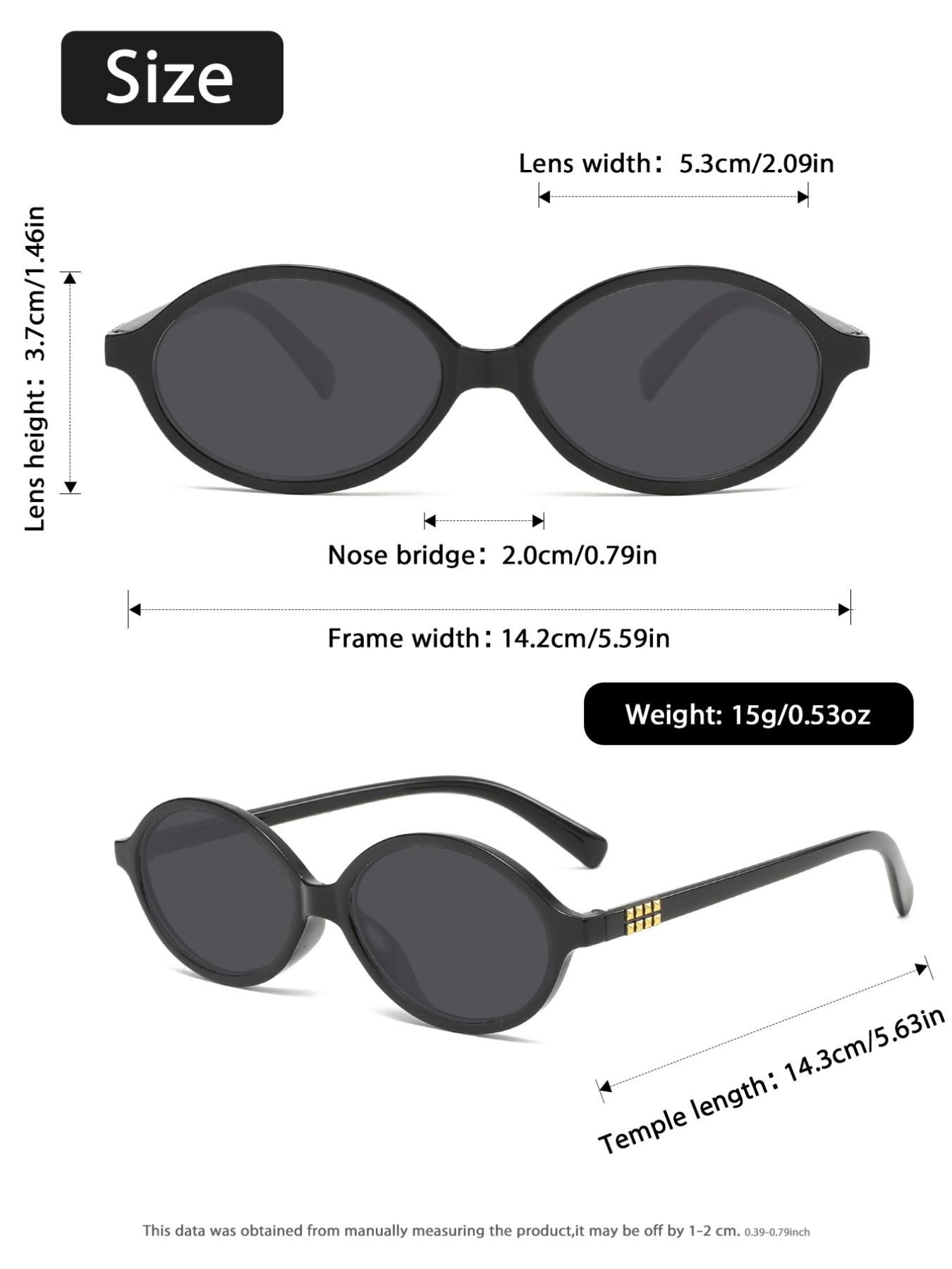 Classic Retro Oval Frame Sunglasses, Lightweight Uv400 Protection, Ideal for Hiking, Daily Commute, Summer Vacation, 3 Pairs Set