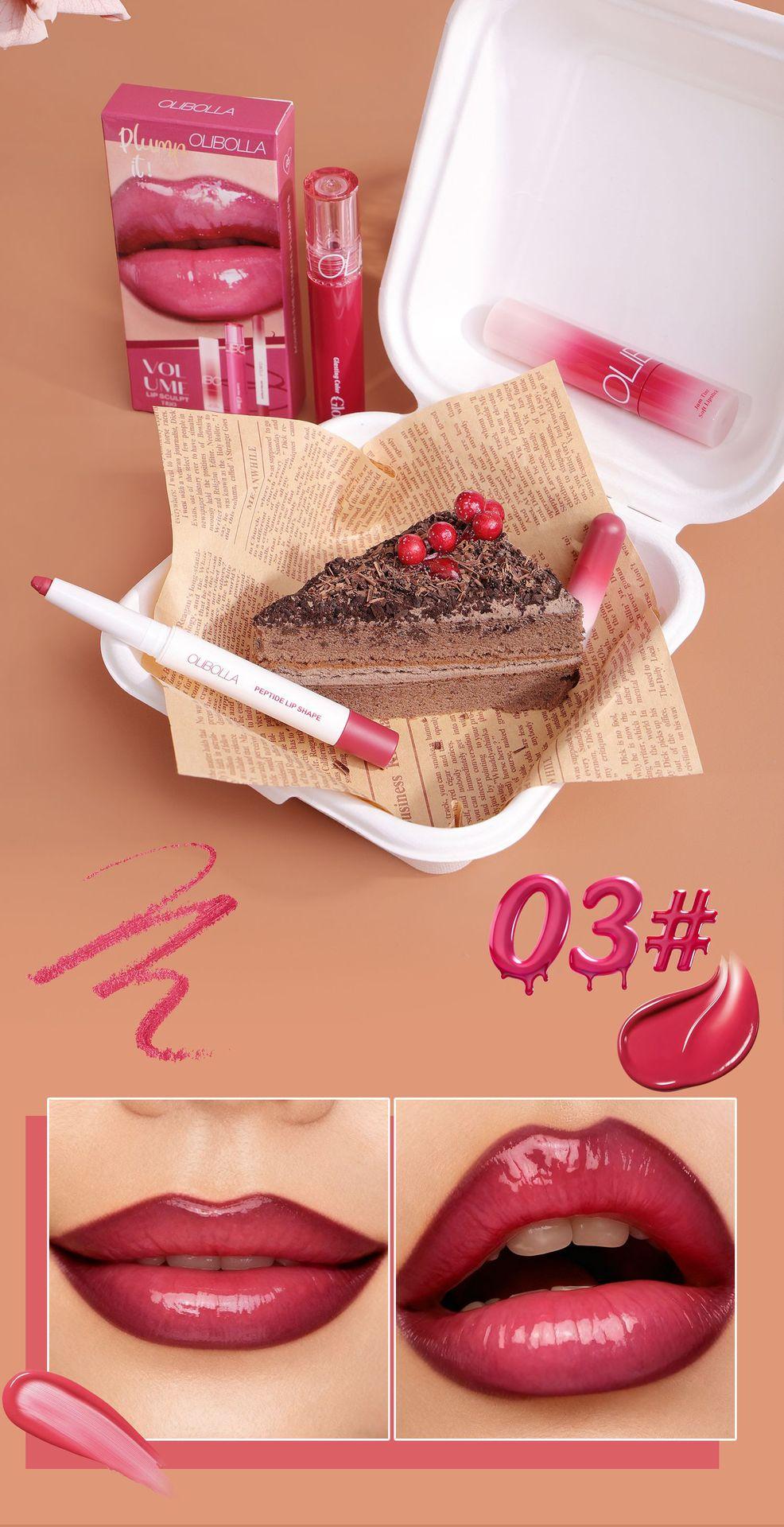 3 Piece Matte Lip Liner Set, Water Gloss Lipstick Makeup Combo, Long-Lasting Non-Fading, Easy Application, Perfect for Students and Dates, Lippie Pencil Kit