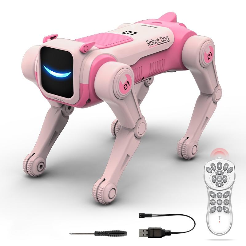 Electric Remote Control Robot Dog Toy, Voice-Controlled Bionic Mechanical Dog, Unisex Gift with Batteries Included