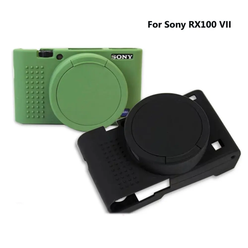 Silicone Protective Skin Cover for Sony RX100M7/RX100 Mark VII Digital Camera, Lens Cap, Vlog Accessory, Fits RX100VII Camera Bag Accessory