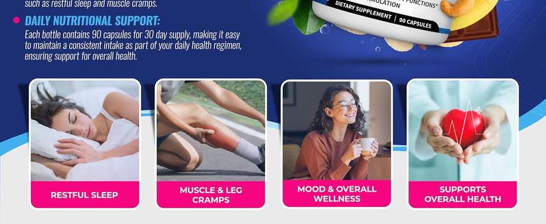 Magnesium Complex 8-Form Magnesium Supplement for Sleep, Muscle & Bone Support – High Absorption Vegan Capsules – Non-GMO – Supports Daily Wellness | 90 capsule healthcare fitness dietary | daily nutrient support | boost immunity Edible Natural