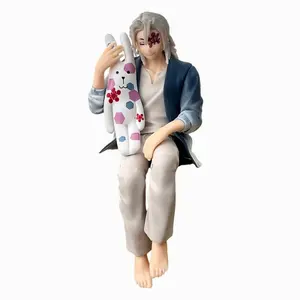 Hot Anime Demon Slayer Figure Kamado Nezuko Uzui Tengen Kamado Tanjirou Kanroji Mitsuri Sitting Posture PVC Toy Gift In Stock