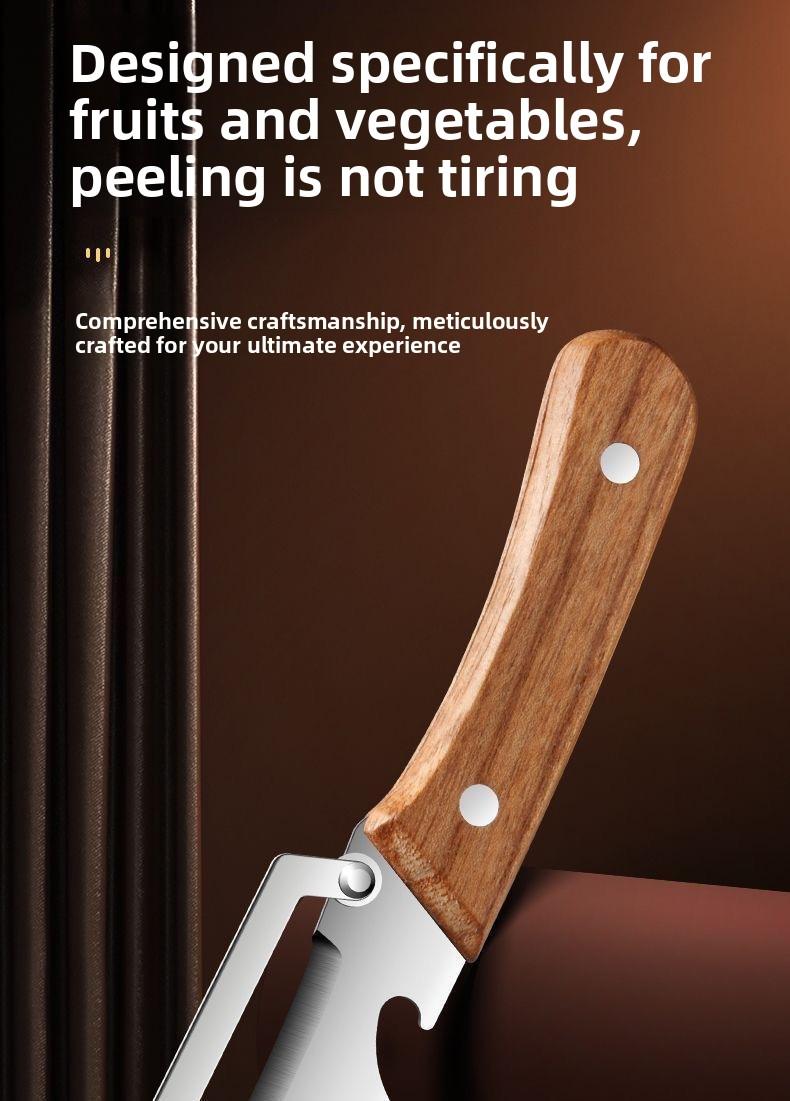 Kitchen Multi-Function Stainless Steel Thickened Fruit Peeler Knife for Sugar Cane and Pineapple Skin Removal Special Tool