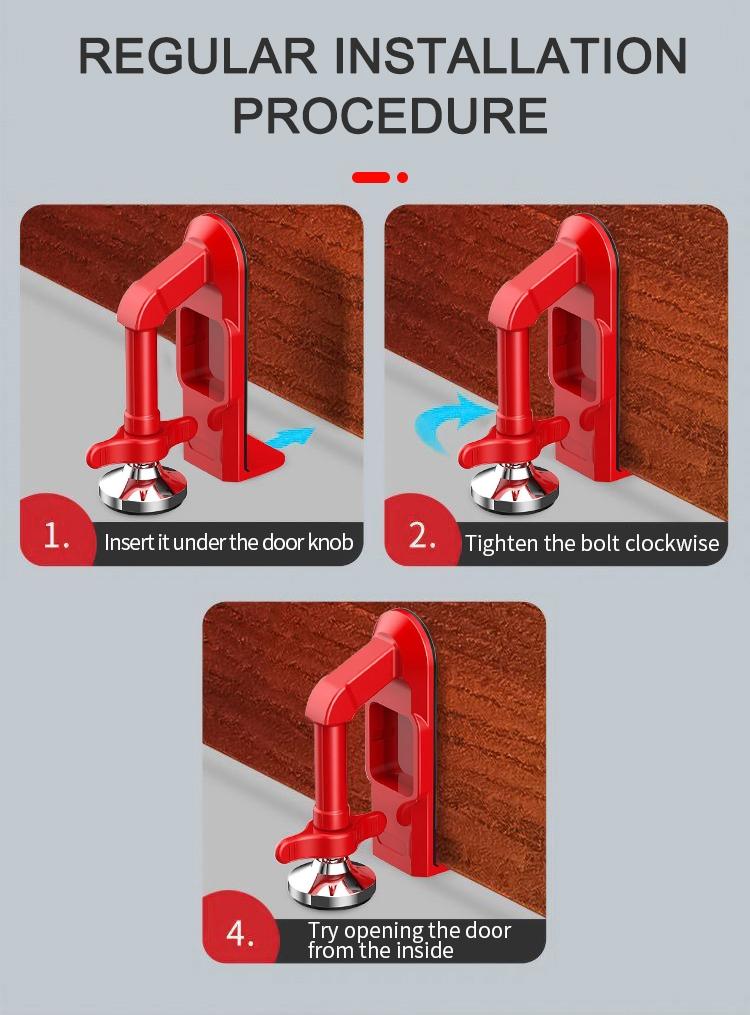 Door Stopper Anti-Theft Door Holder, Hotel Travel Safety Device, Home Security Door Blocker, Self-Defense Tool, Prevent Collision