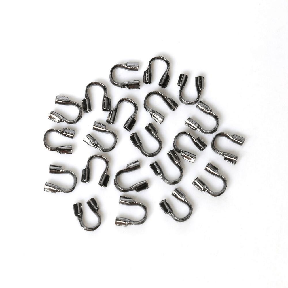 100pcs Wire Protectors Wire Guard Guardian Protectors Loops U Shape Accessories Clasps Connector For Jewelry Making