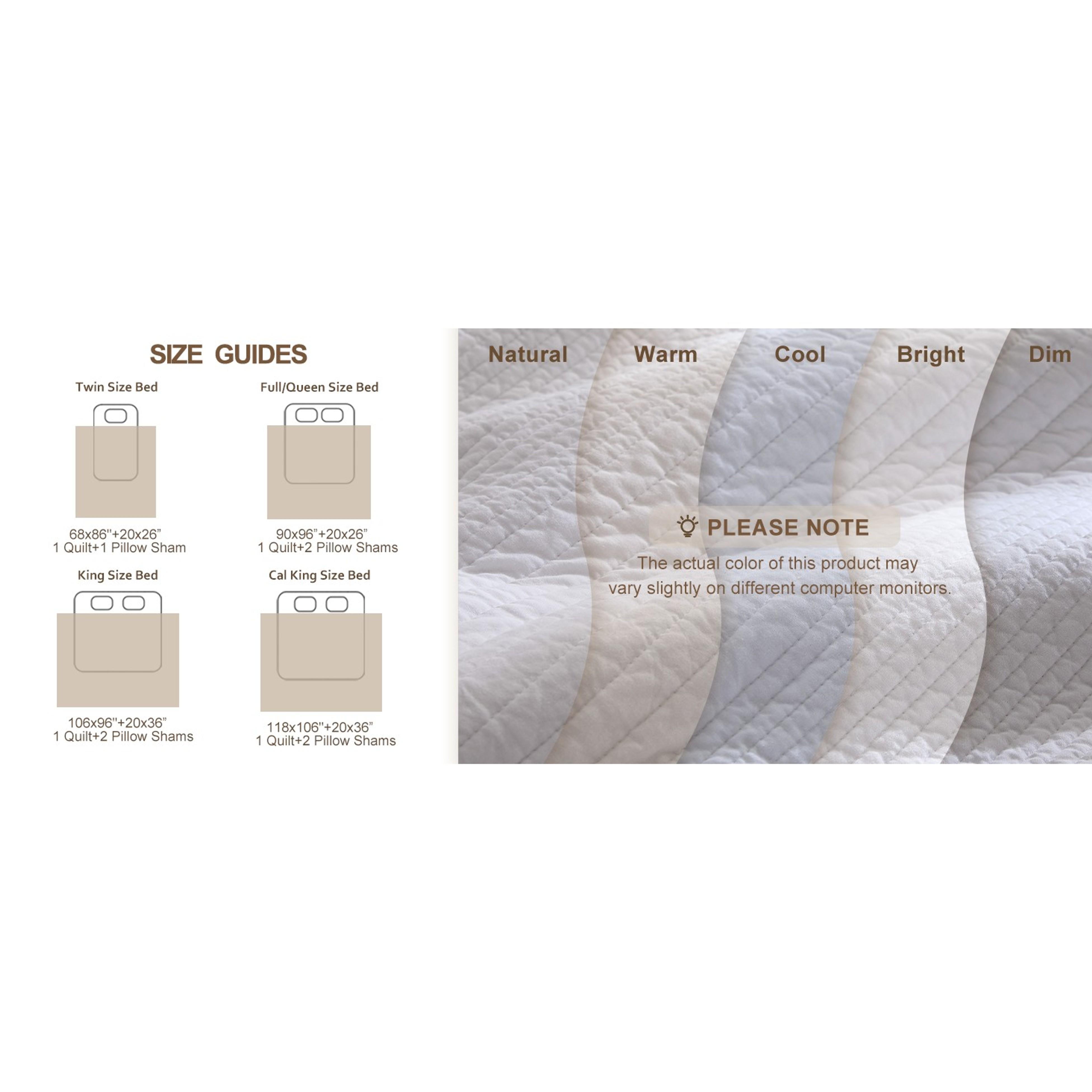 Queen Size 100% Cotton Striped White Bedding Set - Lightweight Crinkly Channel Pick Stitch Textured Bedspread, Shabby Chic Farmhouse Country Coverlet with 2 Shams for All Seasons Queen Size 100% Cotton Striped White Bedding Set - Lightweight Crinkly Channel Pick Stitch Textured Bedspread, Shabby Chic Farmhouse Country Coverlet with 2 Shams for All Seasons