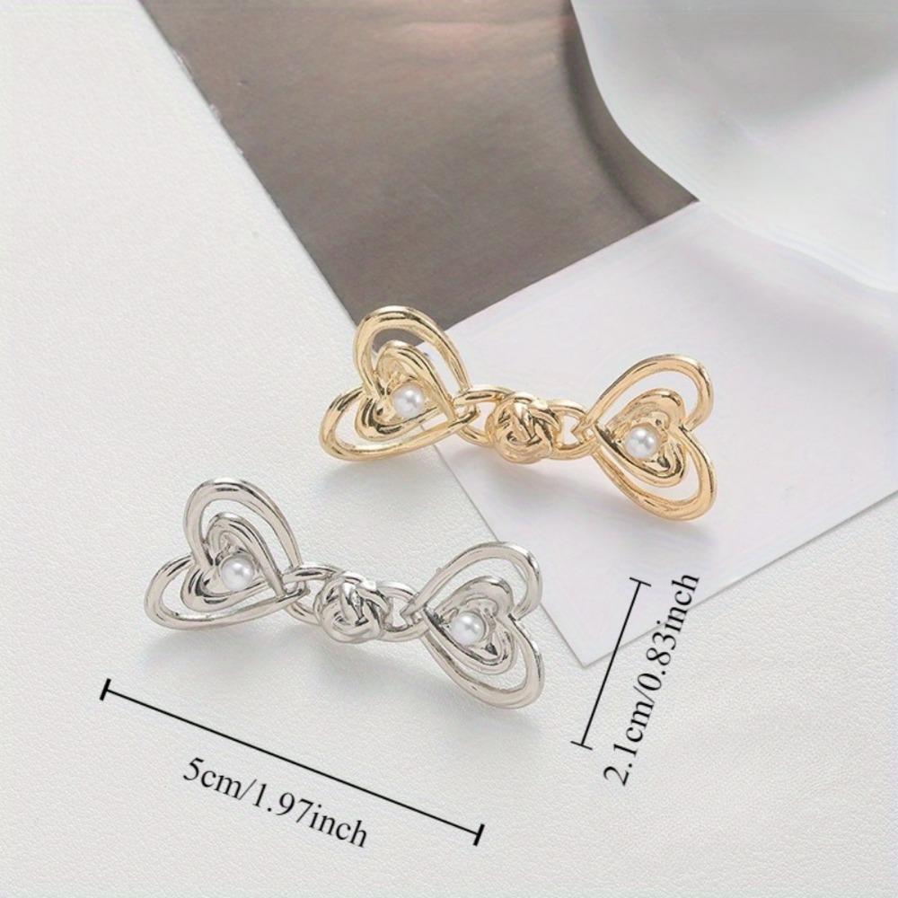 Heart Shaped Jeans Button Tightener Set, 1/2/4 Pairs Handmade Jeans Button Pins, Easy To Install Waist Tightener Button for Indoor & Outdoor