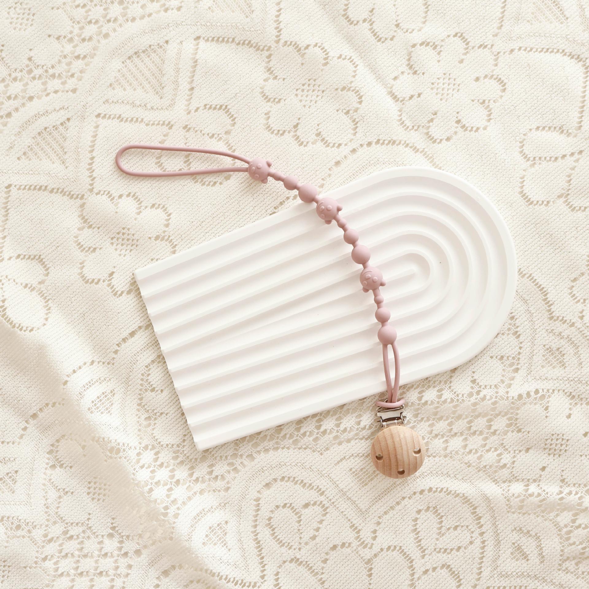 Baby Pacifier Chain, Anti-Drop Silicone Soother Strap, One-Piece Design, Comfortable Teething Relief, Safe & Durable Baby Accessory