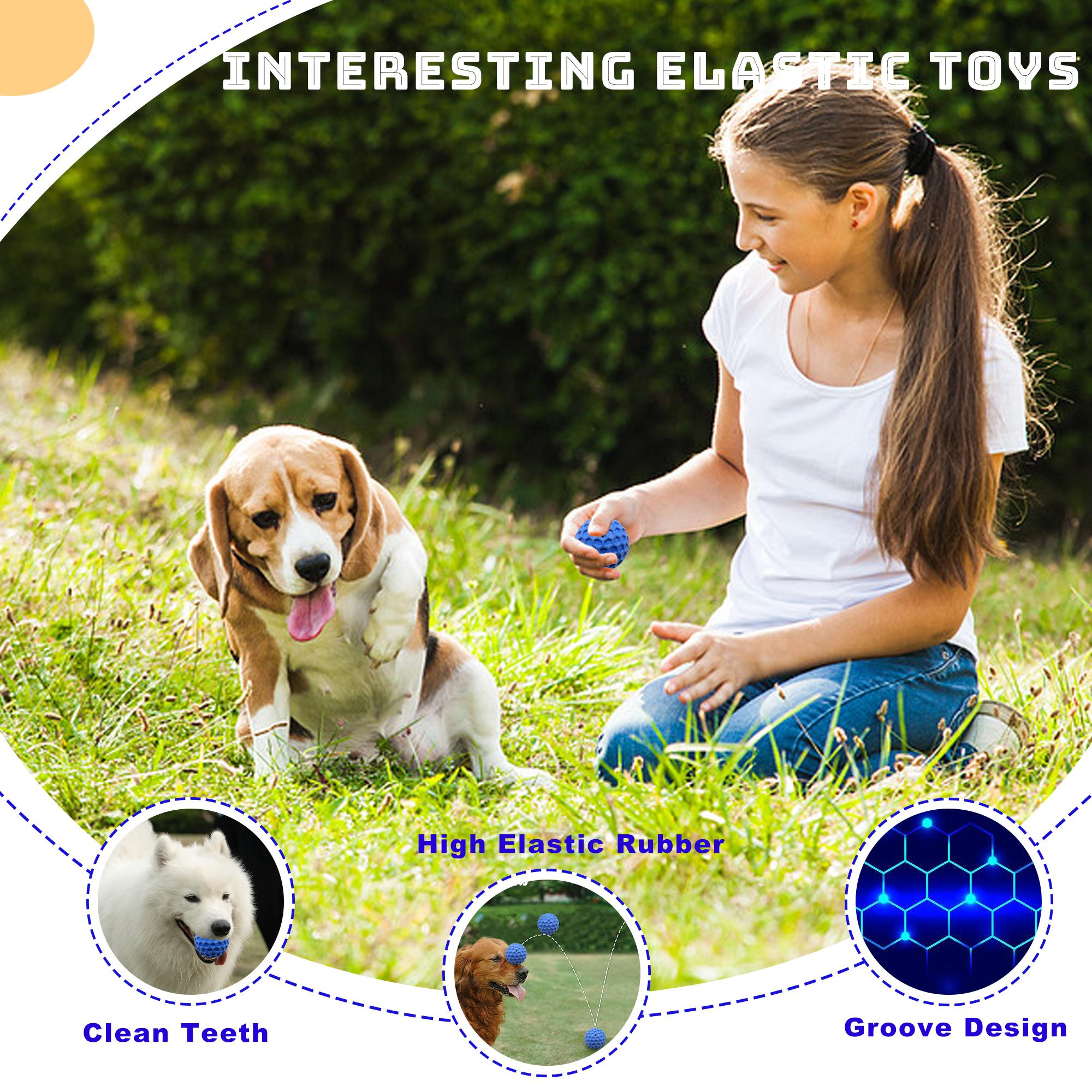 Indestructible Squeaky Dog Ball - Relieves Anxiety, Cleans Teeth, Interactive Chew Toy for Large Breeds, Outdoor Waterproof Indestructible Squeaky Dog Ball - Relieves Anxiety, Cleans Teeth, Interactive Chew Toy for Large Breeds, Outdoor Waterproof