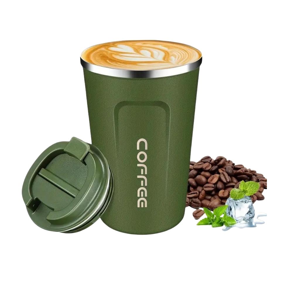 Creative Travel Mug 380ML & 510ML Stainless Steel Vacuum Insulated Reusable Coffee Cup for Car & Outdoor Use