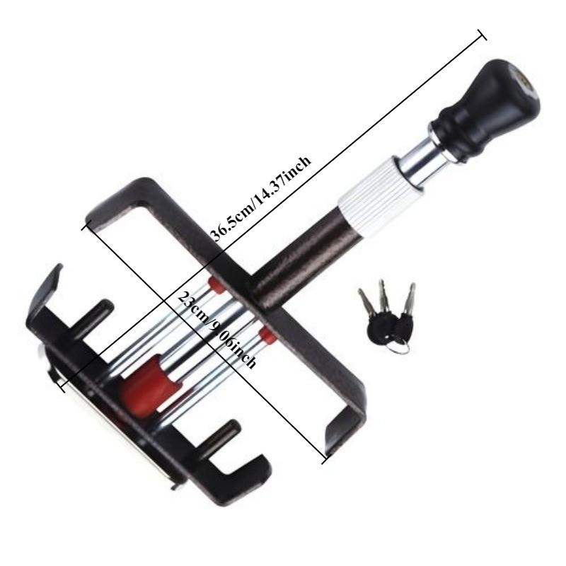 Car Anti-Theft Lock Pedal Lock Clutch Lock Brake Lock, Full Metal Parking Lot Car Security Lock, Anti-Breakaway Metal Lock