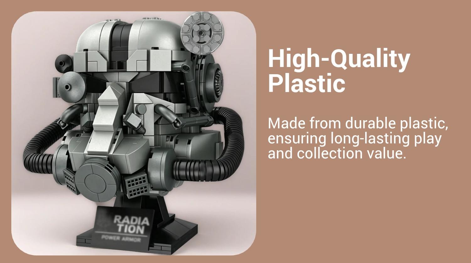 Sci-Fi Heavy Armor Helmet Building Blocks Set - 1088PCS Building Block Assembly Collectible Model Kit with Exquisite Gift Box, Ideal for Holiday & Kids' Presents, Building Sets