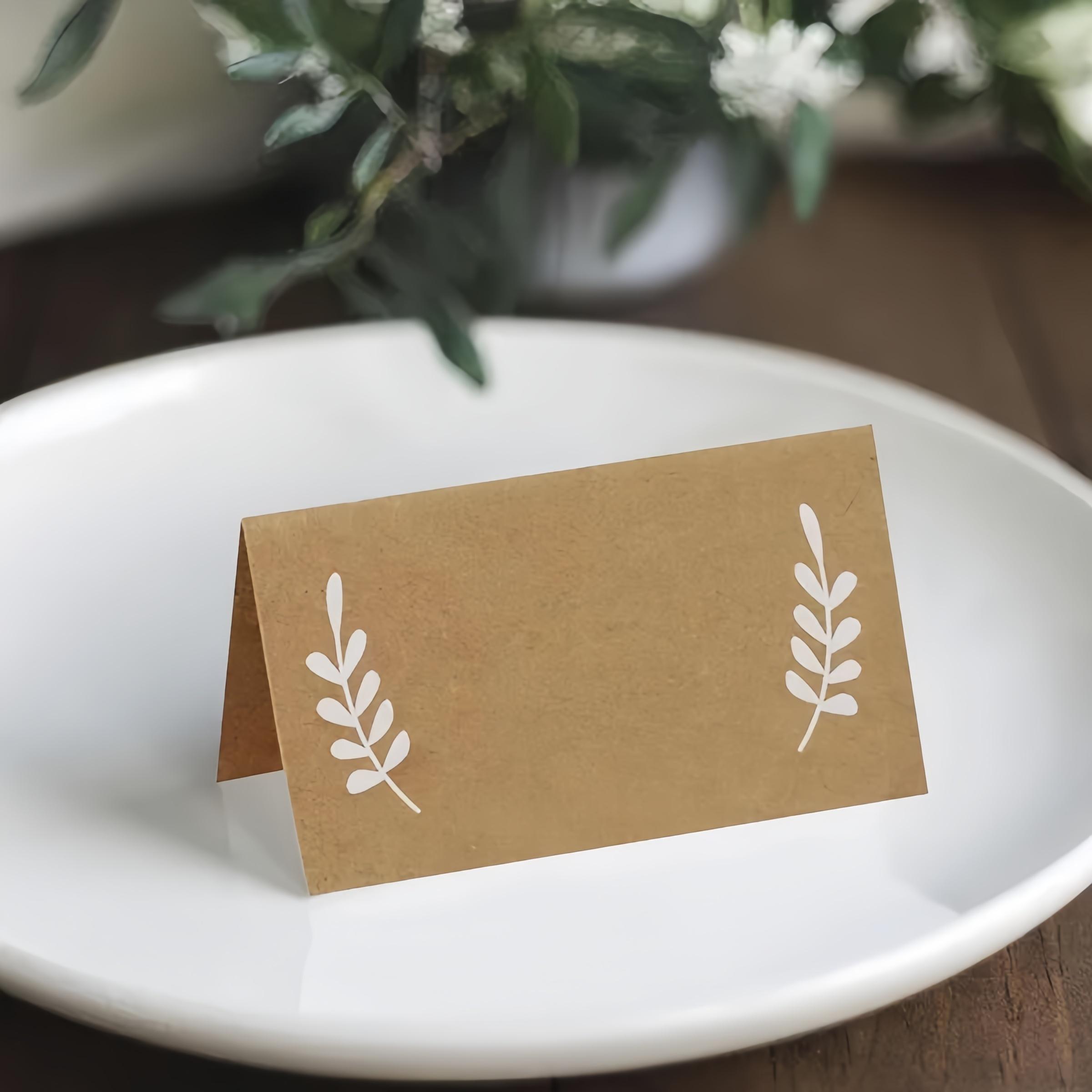 Wedding Name Place Cards, 50 Paper Table Decorations, Crick Paper Seat Cards for Birthday Parties, Perfect Gift Idea