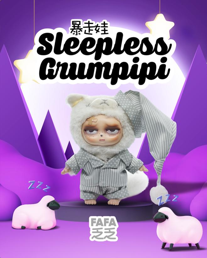 SLEEPLESS GRUMPIPI Plush Blind Box-Random Style