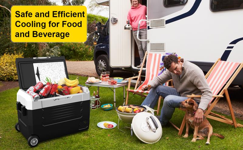 Car Refrigerator Compressor Fridge Portable Cooler RV 47 Quart a Volt 12 Freezer, Trip Freezer Camping Road Portable RV/SUV Cooler