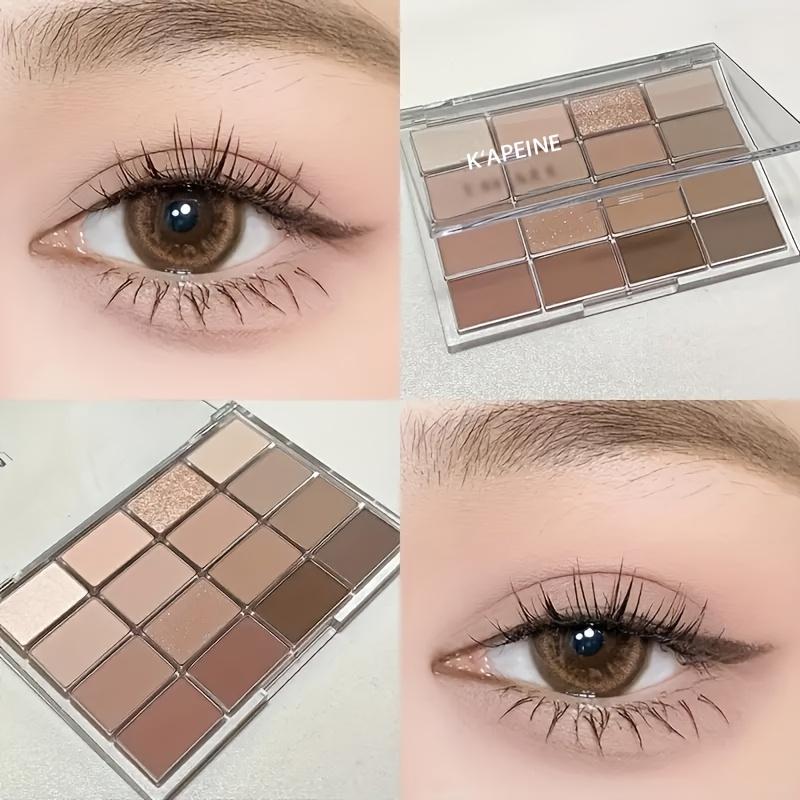16-Color Chocolate Eyeshadow Palette with Matte and Fine Glitter Earth Tones for a Natural Look, Long-Lasting Smudge-Proof Sparkly Neutral Palette