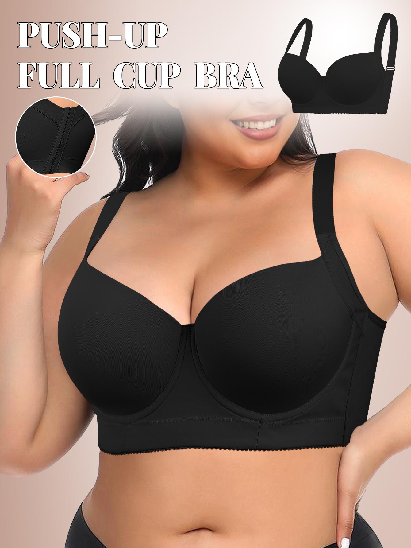 New plus size women's bra underwear smooth simple push-up bra, comfortable, slim, anti-droop Pushbra Fit Adjustable Straps