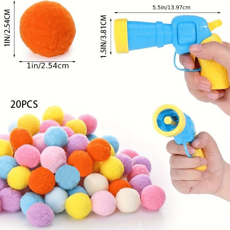 Mini Fluffy Indoor Interactive Cat Toy Set, Colorful Geometric Pattern Elastic Plush Balls, Durable Plastic Pet Accessories, No Batteries Needed