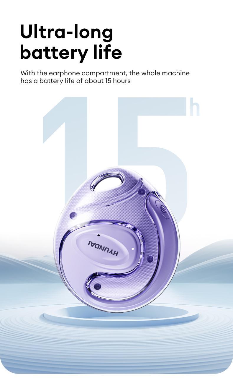 HYUNDAI X15 Ultra New Voice Quick Wake-up Chat  Wireless Bluetooth 5.4 OWS Waterproof Sport Headsets Noise Reduction Headphones With Mic Earbuds