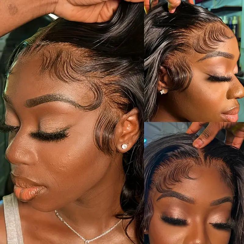 Bling Hair Invisible Strap HD 360 Lace Front Wig Human Hair Drawstring Body Wave 360 Full Lace Wig Glueless Human Hair Wigs PrePlucked