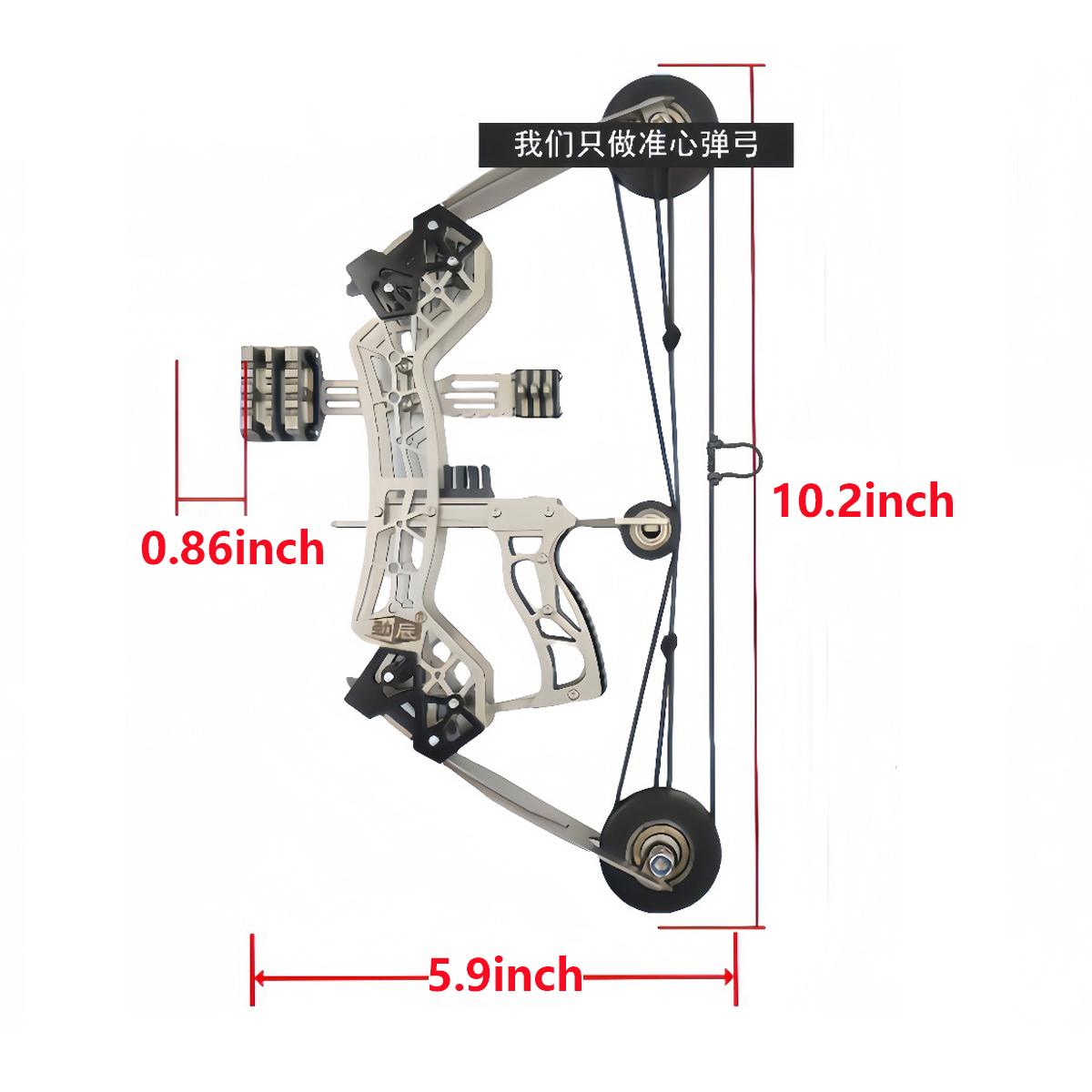 Sport Partner 10.2-inch stainless steel mini composite bow, small arrows, suitable for beginner archery practice, entertainment and fun gift, mini bow archery set SpringStatements