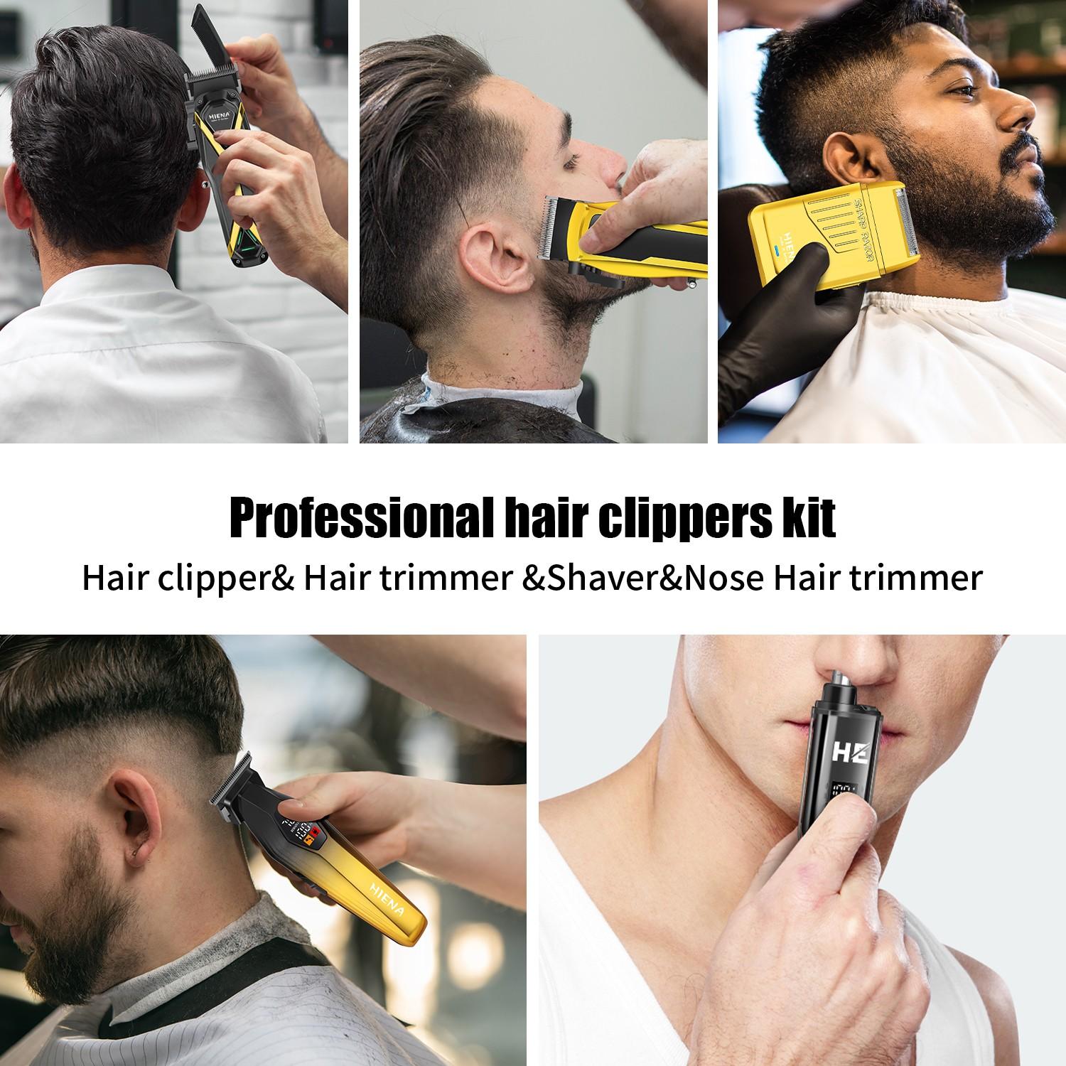 5-piece electric barber beauty combination men's professional hair clipper cordless hair clipper rechargeable trimmer men's beard trimmer hair clipper and hair clipper kit Wireless Hair Cutter Hair Clippers Set