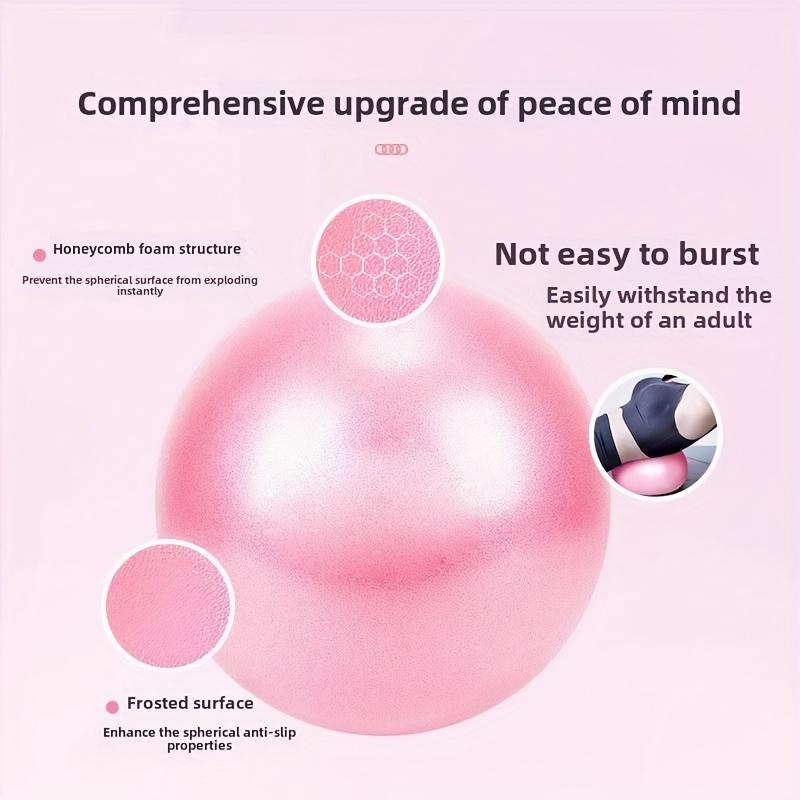 ​Premium Pilates Ball 10in (24.99cm) - Extra-Thick Phthalate-Free PVC Mini Exercise Ball for Core Strength & Sensory Stability | Compact Pink Yoga Accessory with Textured Grip