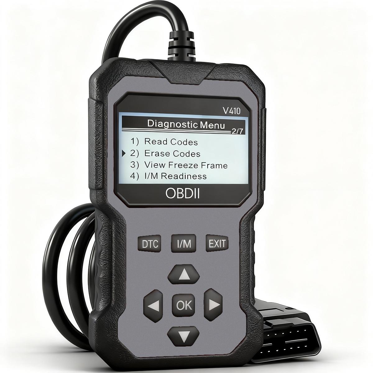 OBD2 Car Diagnostic Tool, OBDII Universal Diagnostic Tool, Integrated Engine Fault Detection, Fault Code Reading & Voltage Charging Test Functions