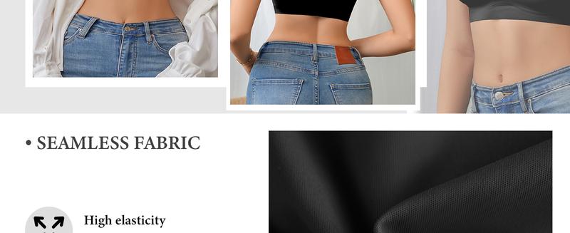 3 Pack Women's Bras Seamless V Neck Bralettes Padded Adjustable Straps Breathable Cotton Minimizer Push-Up Support Minimalist Wrap Design for Everyday Comfort & Fitness Black