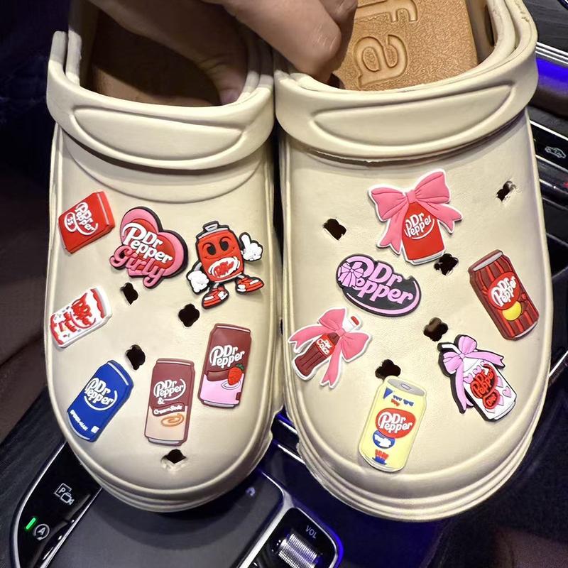 13-Piece Dr Pepper Drinks Series Shoe Accessories Set, Shoe Charms For Clogs Shoe Decoration Premium Quality Popular Shoe Accessories for Great Gift