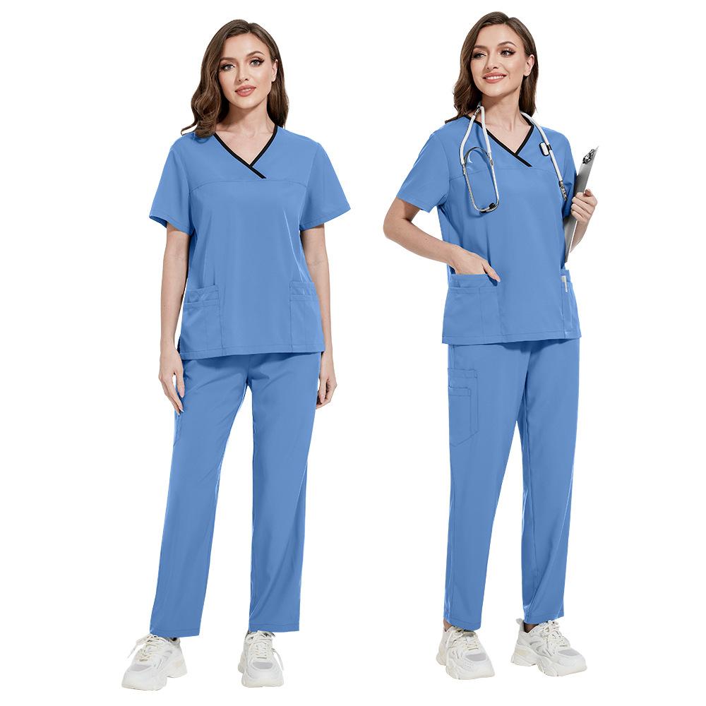 Women's Two-Piece Anesthesia Scrub Set High-Stretch Comfortable Uniform for Technicians & Nursing Staff