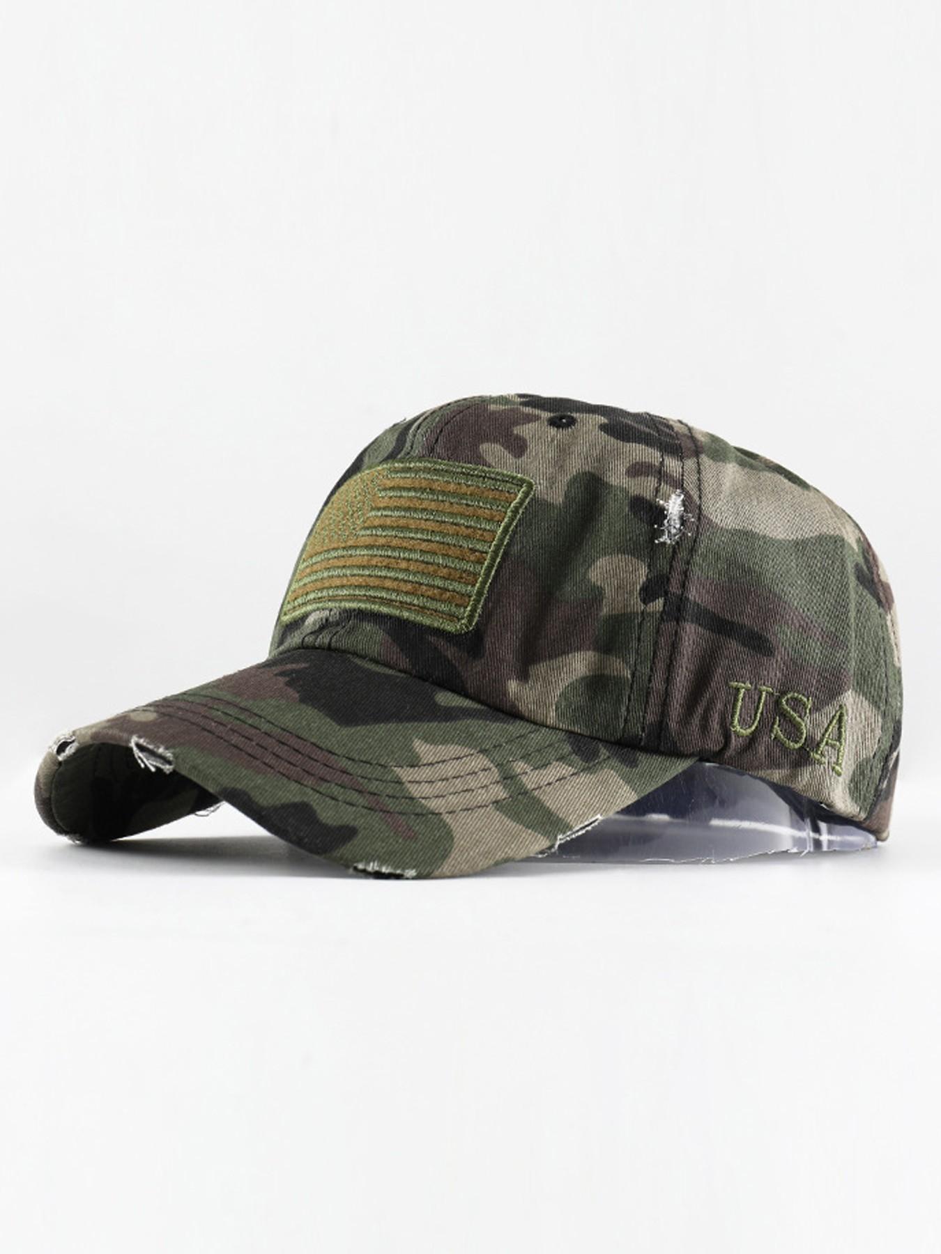 Outdoor Cap Men's Camouflage Americana Cap, One Size