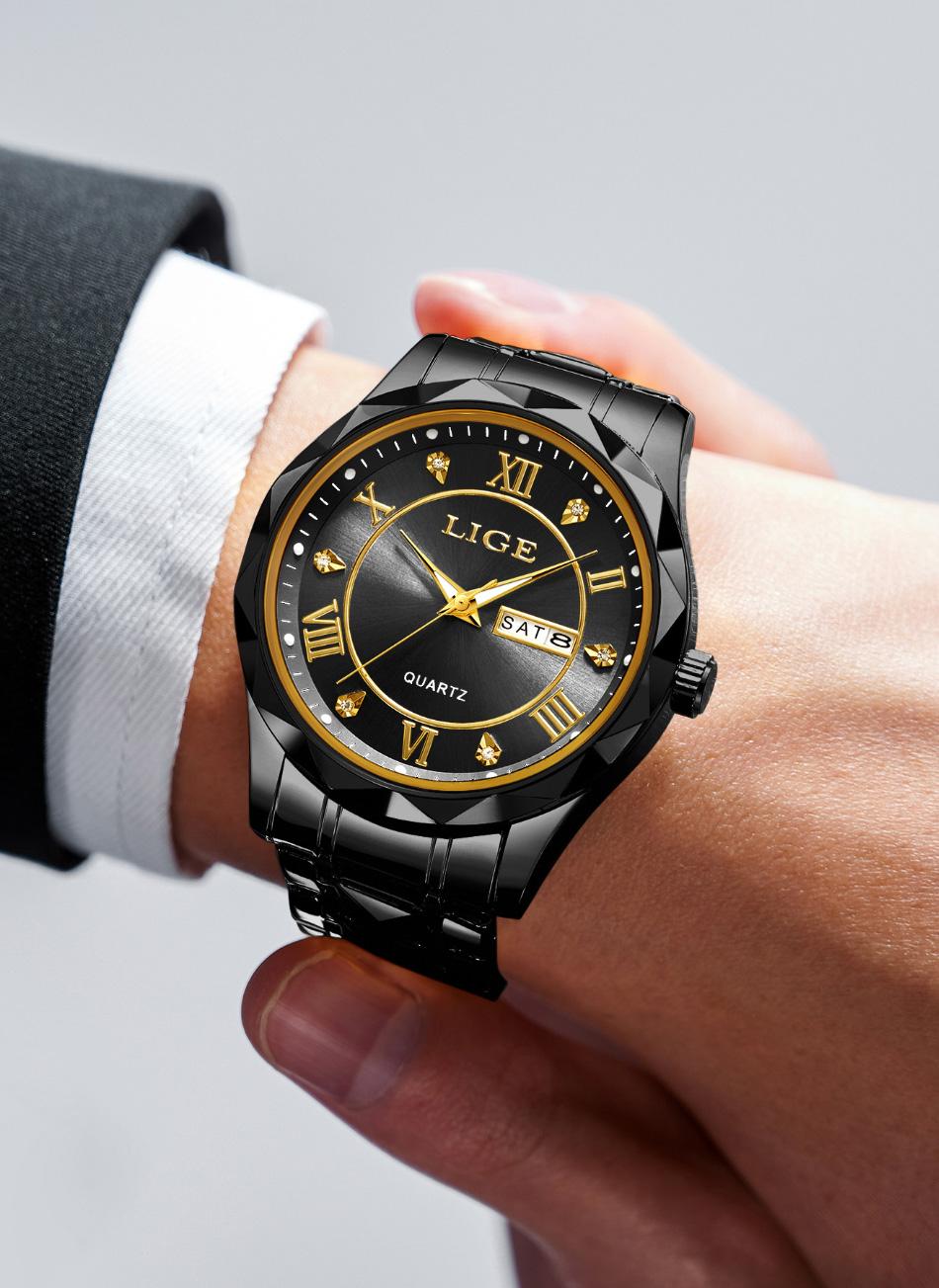 Light luxury men's watches, high-end men's quartz watches, business casual watches