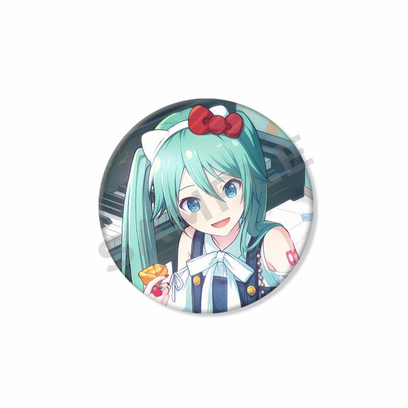 Kawaii Hatsune Button Pins Anime Cute Badges Handmade Round Brooches Lapel Pin Backpack Hat Accessories Miku Collectible Gifts